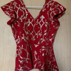 Women’s | Intricate Top | Red! | Indonesian Style